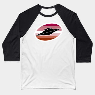 Lesbian UFO Cryptid Pride Baseball T-Shirt